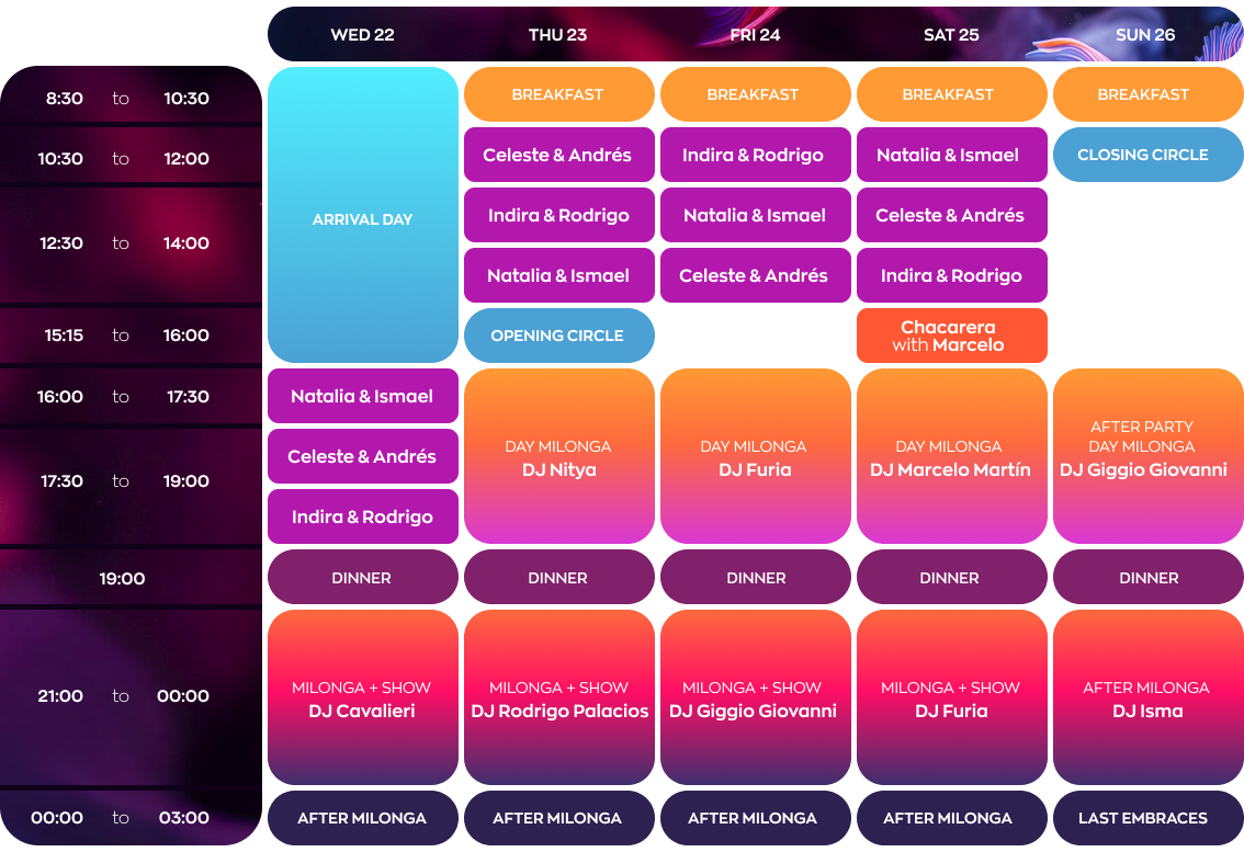 Festival we love ibiza tango Embrace..
